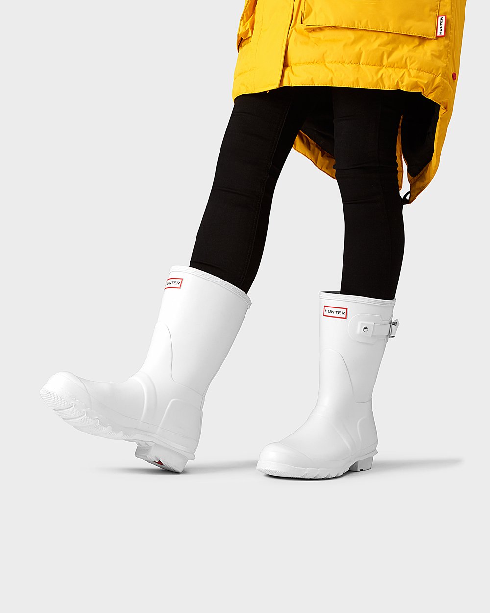 Women Hunter Original | Short Rain Boots White | NZ-8173-MATH